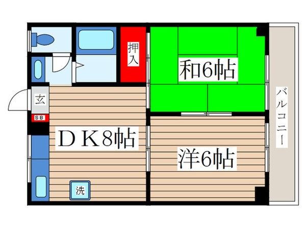 コ－ポ第２セントリバ－の物件間取画像